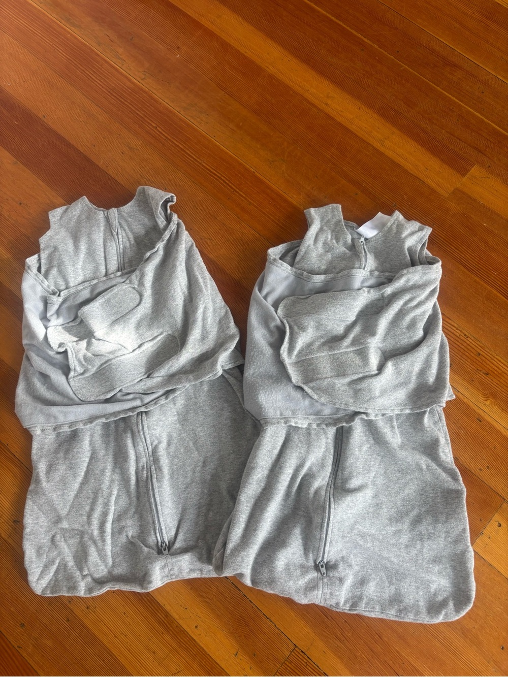 2 Halo Sleepsack Swaddle 100% Cotton Heather Grey
